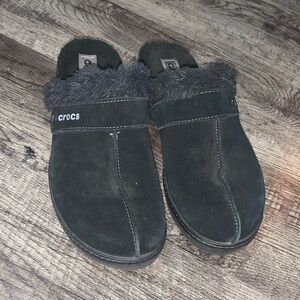 Crocs Black Suede Shoes - Women’s size 8